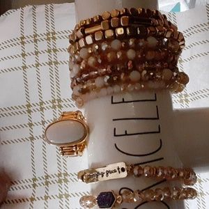 Amazing Grace. 10 Bracelet set and Ring.